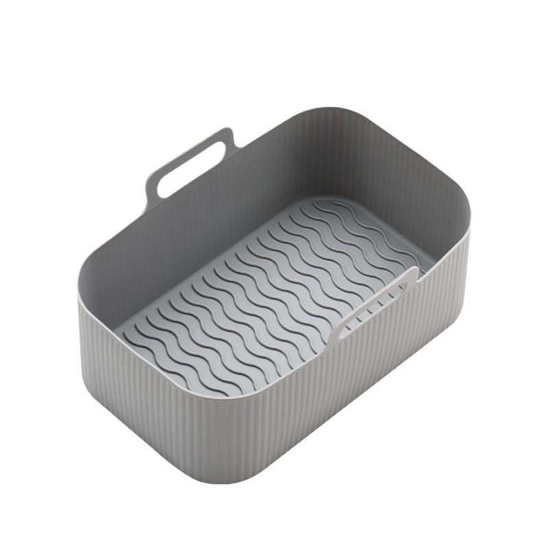 Air Silicone Fryer Pot Rectangle Baking Tray Basket Non Stick Kitchen Tools