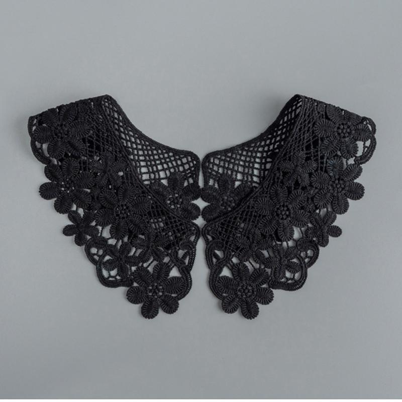 Lace Fabric Neckline Detachable Fake Collar DIY Breathable Scarf Around Neck Flower Sweet Hollow Comfortable Patch
