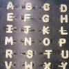 Customizable  Bulk 14K Gold Plated Brass DIY Jewelry Making Zirconia Opening Rings Alphabet Letter Name Rings for Women