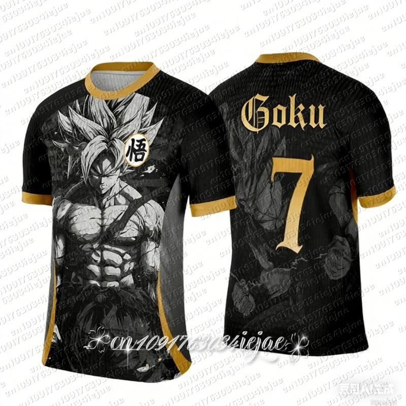 2026 Anime Football Jersey Dragon Ball Men Women Oversize Tshirt Summer Sport Breathable Oversize Cosplay Tshirt