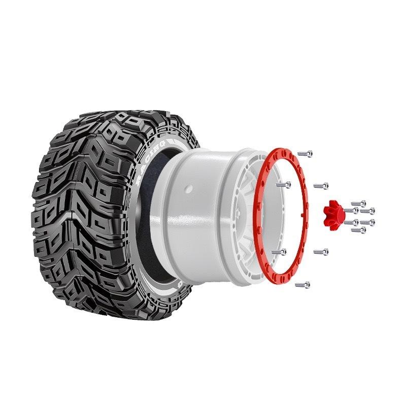 4pcs 90mm Rubber Tires Wheels for MJX 16207/16208 HBX 16889 SCY 16101/16102 Traxxas 1/16 Summit E-Revo ARRMA Mini Kraton