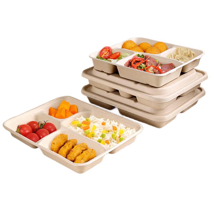 Chef's Choice Compostable Sugarcane Pulp Meal Containers with Lids