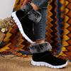 Fashion Zipper Faux Fur Ankle Boots Women Plus Size 43 Warm Thick Plush Snow Boots Woman Comfortable Non Slip Winter Botas Mujer