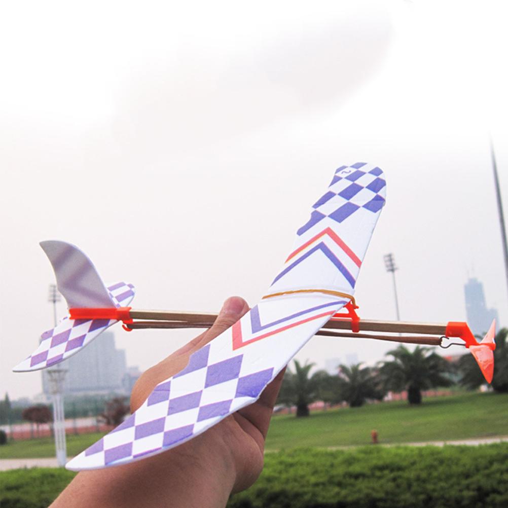3pcs DIY Creative Aircraft Model Delicate Bird Design Kids Kids Toys Model Rubber Band Powered Aircraft Educational (Random