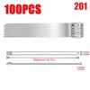 100PC/Bag 201 Stainless Steel Cable Tie Self-locking Bundling Wire and Cable Strap Heavy Duty Rust-proof Outdoor Fence