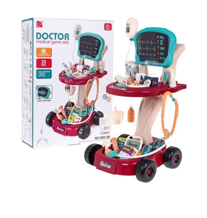 DOCTOR MEDICAL GAME SET Chariot Médical Avec 29 pcs accessoires jeux jouet