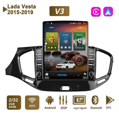 9.7'' Android Car Radio For Lada Vesta 2015-2019 2 DIN Tesla Vertical Screen Carplay Autoradio Multimedia Player 2+32GB