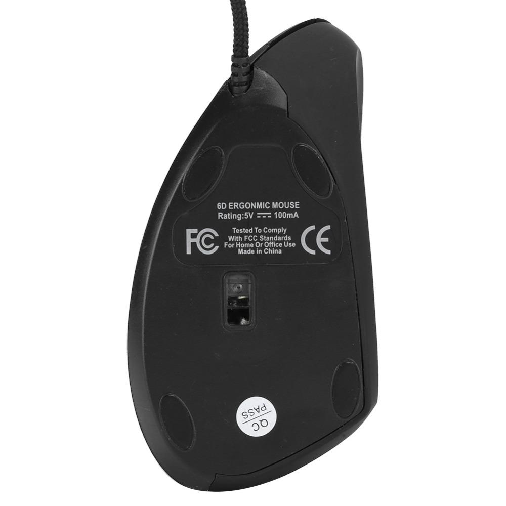 Colorful USB Wired Vertical Mouse Adjustable DPI Wired Mouse Vertical Mouse  Computer Laptop