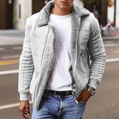 Winter Thermojack Jas Imitatieleer Fluweel Herenjas