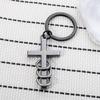 Guardian Cross Keychain Three Ring Laser Design Hip Hop Fashion Style Practical Personality Bag Charm