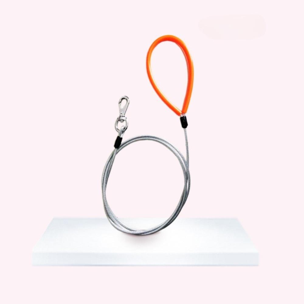 

Dog Leash Steel Wire Dogs Chain Anti-Bite Leash for Dog Walking Traction Rope 200cm Long Chew Proof Dogs Leashes Pet Accessories 150cm белый