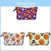 New Halloween Pumpkin Skull Candy Makeup Bag Cross-border Fashion Breathable Waterproof Lightweight Antibacterial Storage Handbag