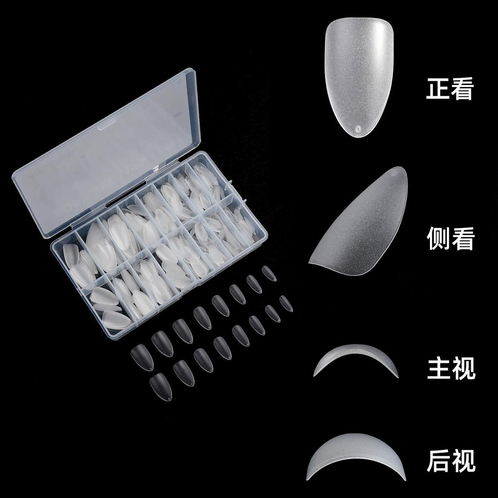 Wearing Nail Pieces Box Matte Transparent Nail Pieces 420 Pieces Manual Wearing Nail Pieces Special for Wearing Nail Pieces