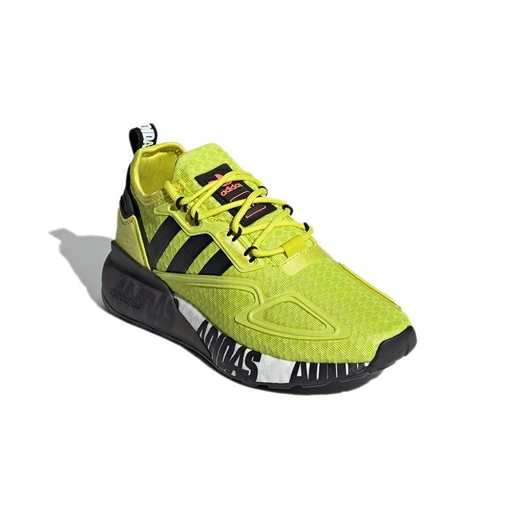 Adidas ZX 2K Boost J Grafică Logo Bold - Galben Acid Adidași Copii Negru Core Alb Nor FY2638