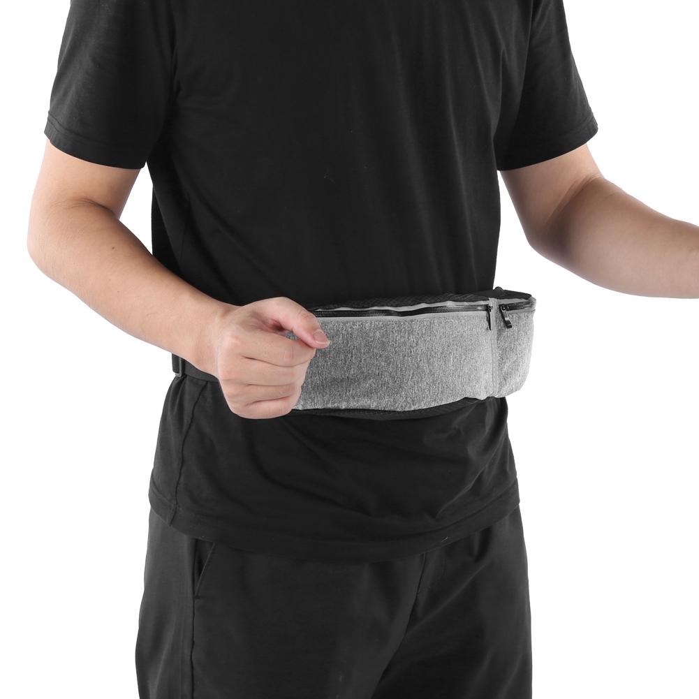 Sports Waist Bag Multifunction Outdoor Waterproof Largecapacity Belt Bag Running(Black Size)