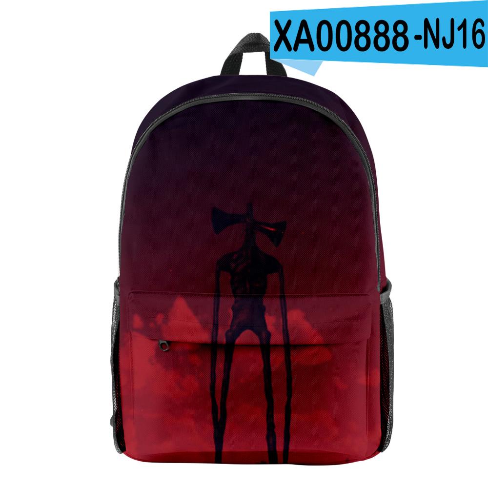 Luxe Horror Creepypasta Siren Head pupil Schooltas Notitieboek Rugzakken 3D Print Oxford Waterdicht Jongens/Meisjes Reisrugzakken