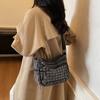 Damen Vintage Denim Schultertasche Lässige Crossbody Weich Mittlere Größe Reise Geldbörse in Schwarz Blau Marine