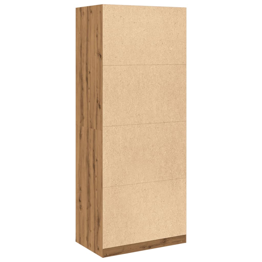 Vidaxl Wardrobe, Color Artisan Oak, 80X50X200 Cm, Wood-Based Material