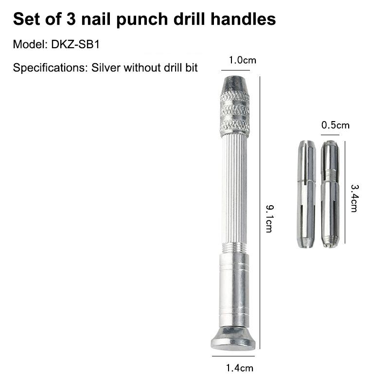 Nail Drill Pierce Bit For Jewelry Open Ring Nail Art Decorative Piercing Tungsten Steel Grinding Head Precise Hole Punching Tool