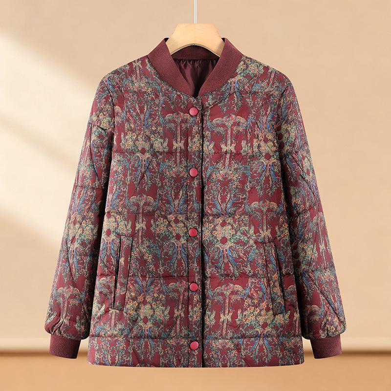 Women's Lightweight Warm Padded Jacket - Ideal for Middle-Aged and Elderly - Close-Fitting Inner Lining for Mothers and Grandmas