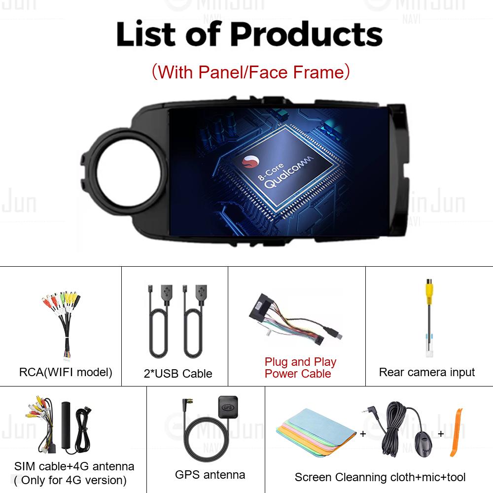 Autorádio Android 14 Carplay pro Toyota Yaris 2012 2013 2014 2015 2016 2017 Navigace GPS Multimediální přehrávač stereo wifi BT Auto