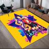 HUNTRIX Flannel Pattern Square Carpet,Area Rug,Carpet Rug for Living Room Bedroom Sofa Playroom Decor,Non-slip Floor Mat