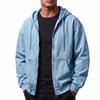 Men's Casual Full Zip Hooded Denim Jacket for Everyday Wear and Outdoor Activities