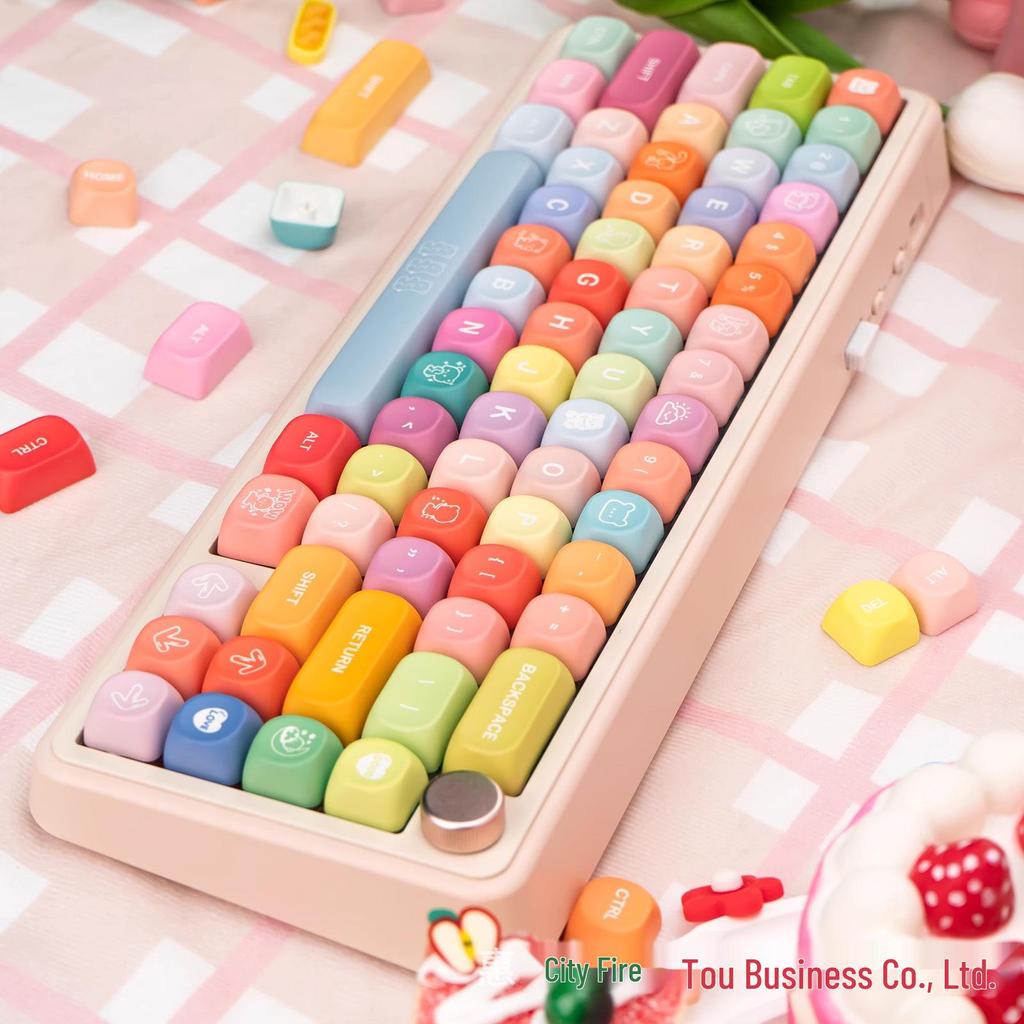 MOA Profile Gummy Bear PBT Double-Shot Dye-Sublimation Opaque Custom Keycap for Mechanical Keyboards