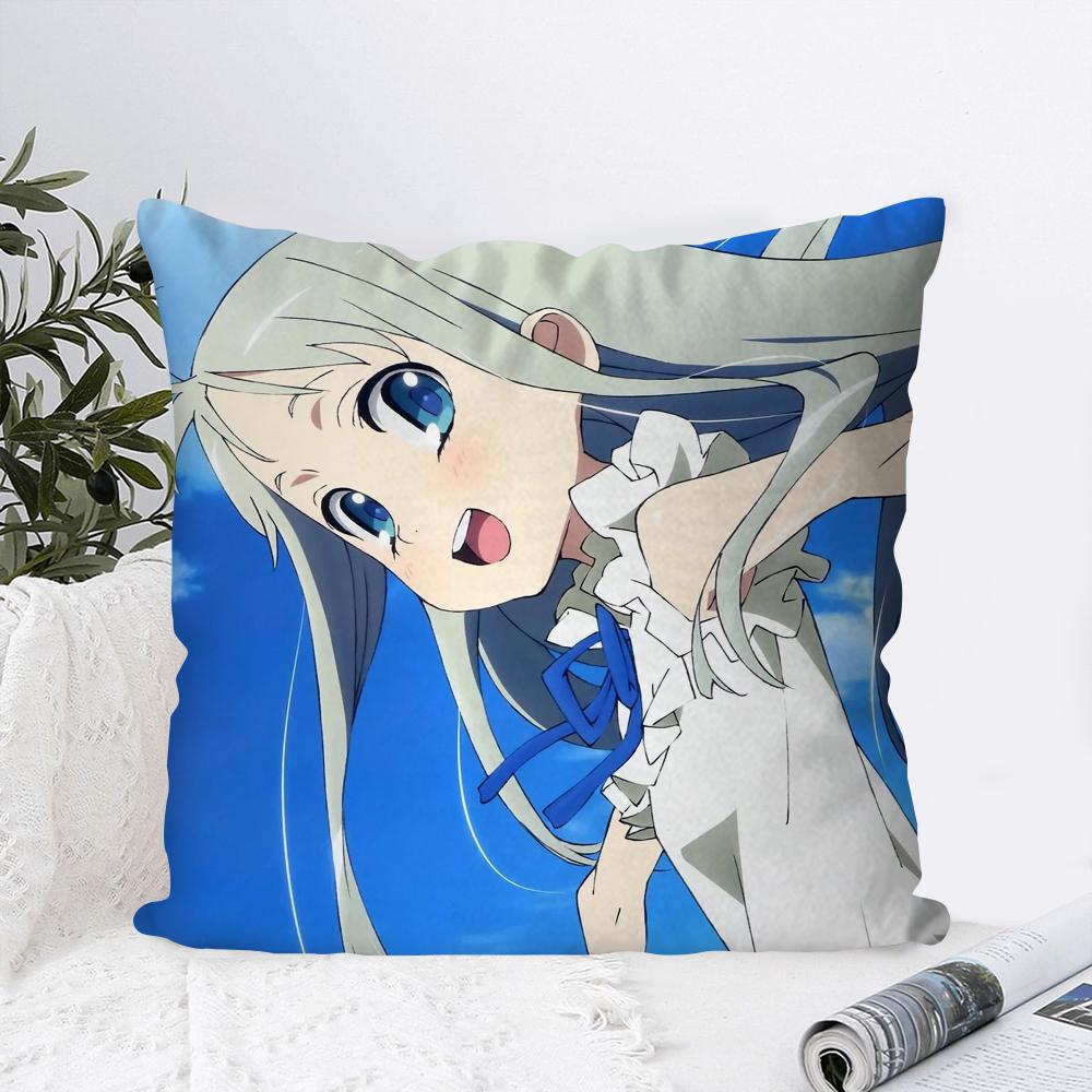 Honma Meiko Animation Hemlig Bas Kuddöverdrag Fyrkantig Kudde Sovrum Soffa Fritid Komfortkudde Bil Vardagsrum Heminredning