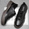 Genuine Leather Big-toe Leather Shoes Men's British Casual Shoes Lace-up Thick-soled Men's Shoes Trendy Martin Shoes Low-top Tooling Shoes
