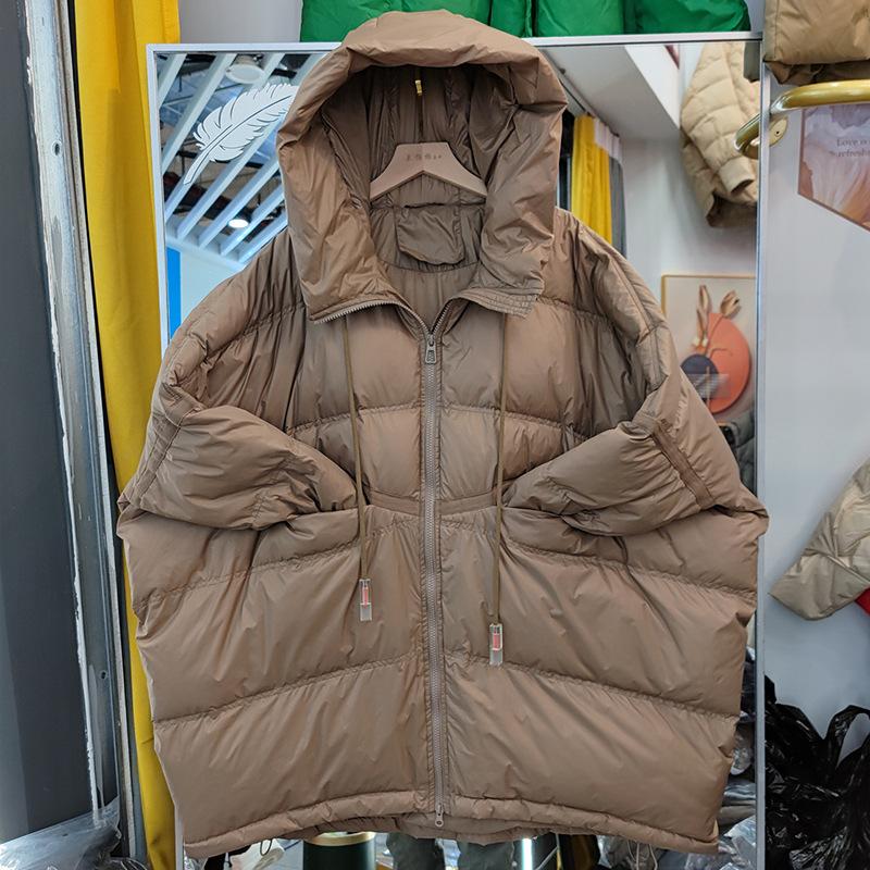 Winter Down Jacket Women's Mid-length Hooded Plus Size Loose Thick Jacket