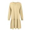 Women's  Long Sleeve Pullover Top Knit Ribbed Knit Patchwork Sweatshirt Dress Casual  Dresses