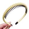 NonSlip Resin Cotton Hair Band For Women Workouts Spa Face Washing Secure Grip With Teeth Elastic Thin Headbands Multiple Color