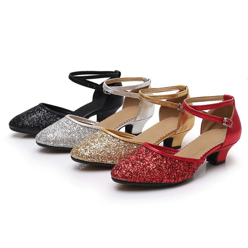 Tanzschuhe Damen Mädchen Niedrige Absätze Standard Tanzschuhe Moderner Tango Standard Tanzschuhe mit Absatz 3,5CM
