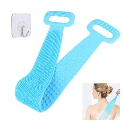 Serviette de bain en gel de silice, brosse à frotter, bande de traction, ceinture arrière, outils de salle de bains