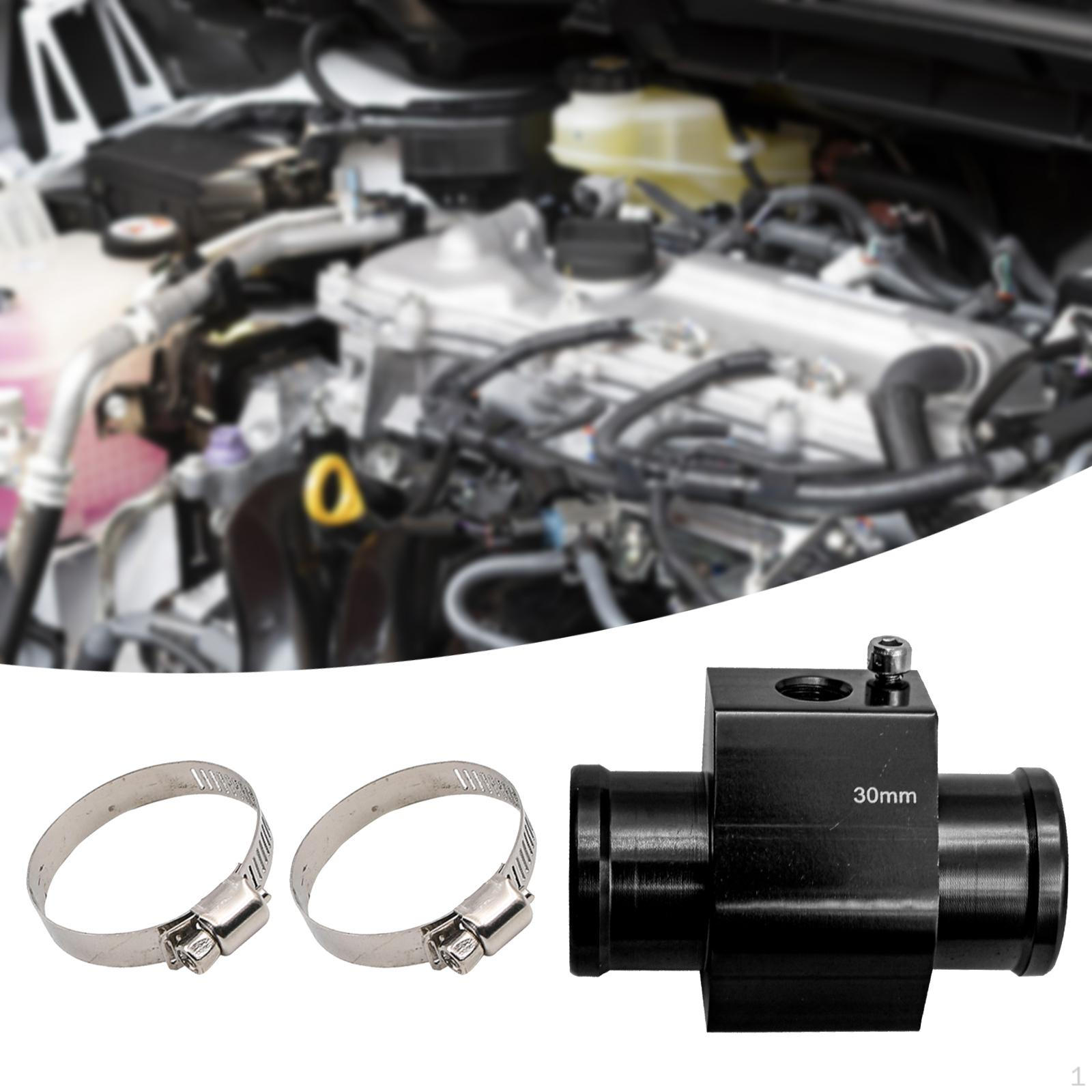 

Автомобильная соединительная труба для измерения температуры воды, простая установка, прочная длина 6,8 см с хомутами для шлангов 30mm Black