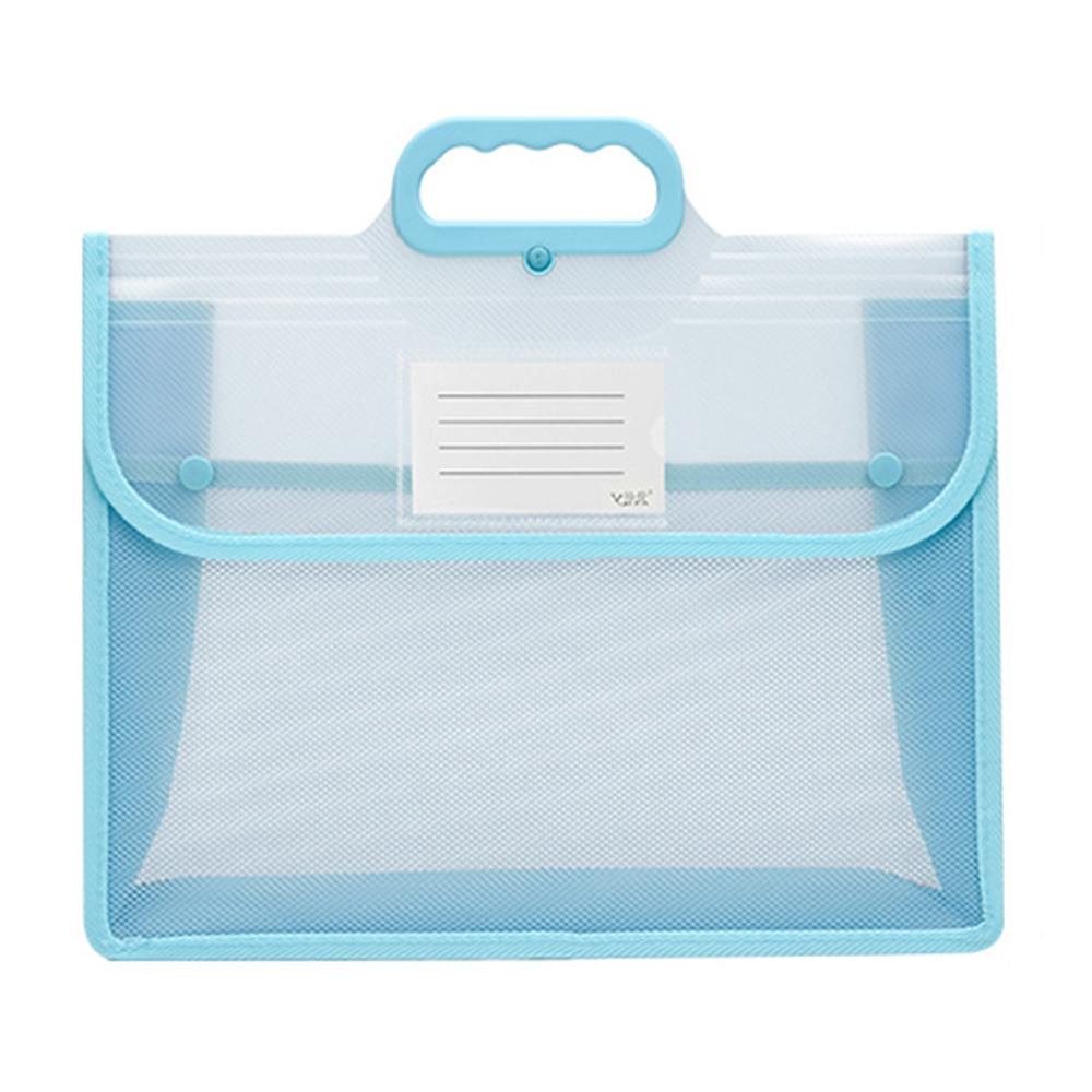 Visible Kids Document Bag Button Function Student Tote Bag Test Paper Storage Bag Travel