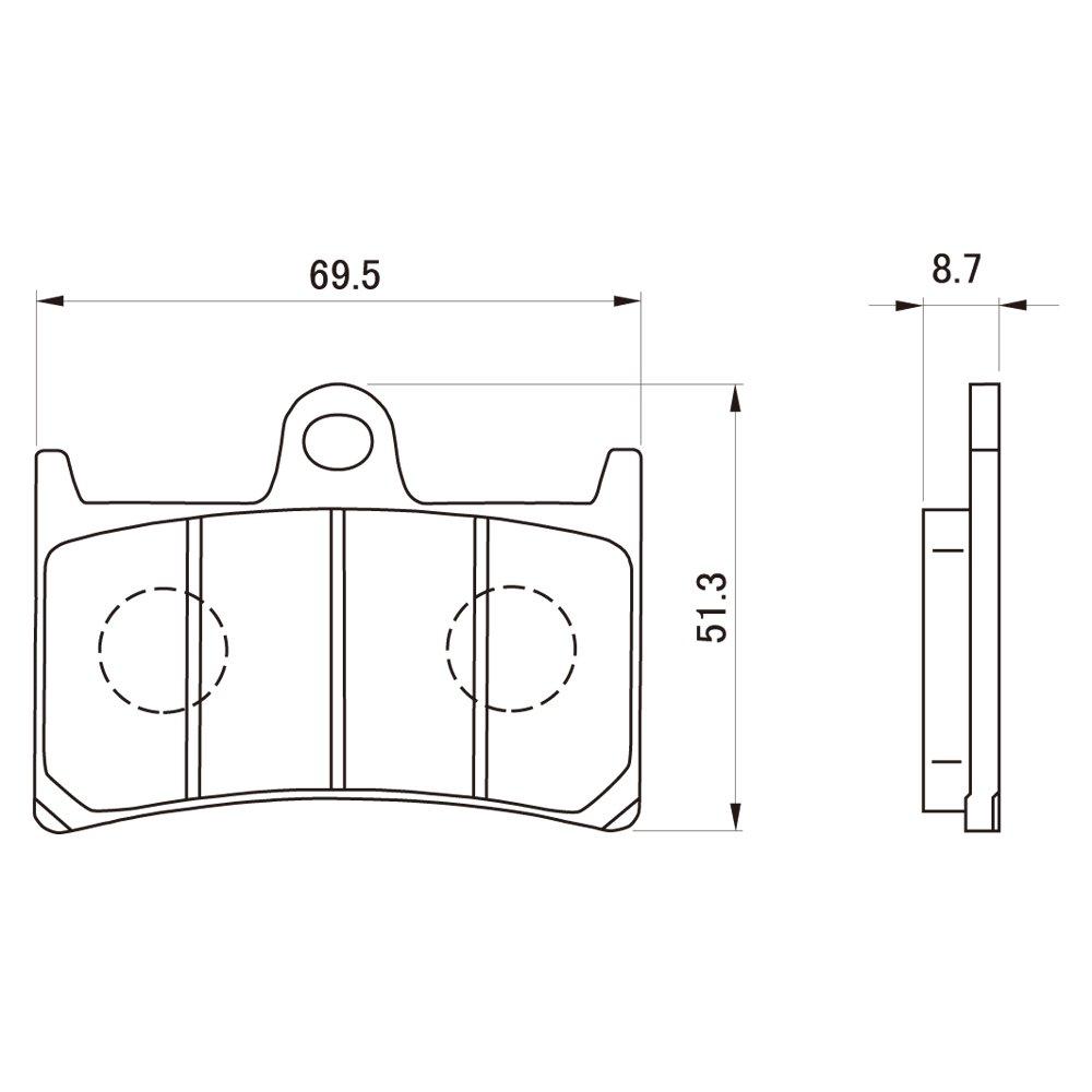 Daytona Motorcycle Brake Pads, Golden Pad X (Sintered Metal Pad), YZF-R1/M (15-21), TRACER9 GT
