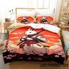 Anime Samurai Rabbit Bedding Set Boys Girls Twin Queen Size Duvet Cover Pillowcase Bed Kids Adult Fashion Home Textileextile