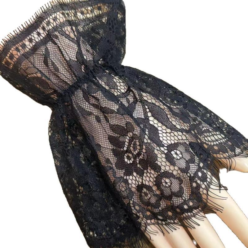 1 Pair False Cuffs Lace Fake Sleeve Gloves Wrist Cuffs For Women Sweater Shirt Elegant Apparel Accessories