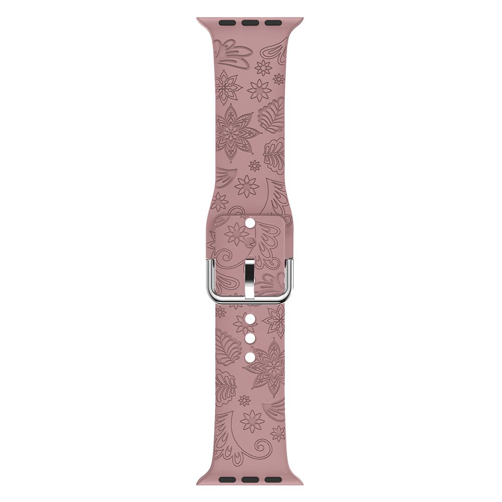 For Apple Watch 10 46mm/Ultra 2/Ultra 49mm/9 8 7 45mm/SE (2023) SE (2022) SE 6 5 4 44mm/3 2 1 42mm Pattern Imprinted Silicone Strap