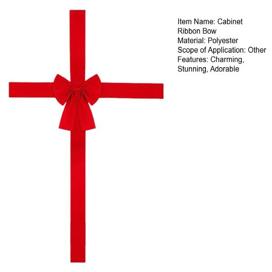 Vánoční skříňkové stuhy mašle velká červená brána dveřní mašle slavnostní mašle na věnec na vánoční strom krb domov kuchyně sváteční párty potřeby