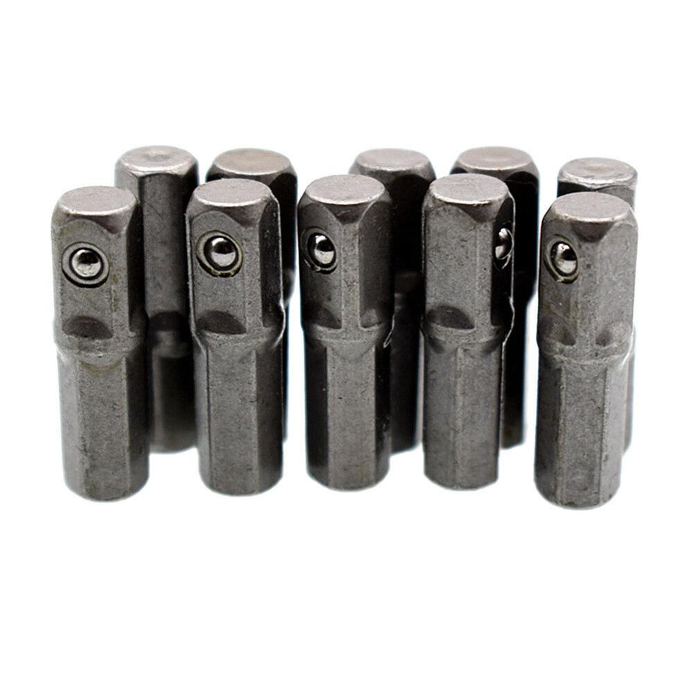 Socket Adapter Drive 1/4" Hex Shank Converter To 1/4" Sq Impact Driver/Drill Socket Adapter Drive 1/4" Hex Shank Converter To 1/4" Sq Impact Driver/Drill