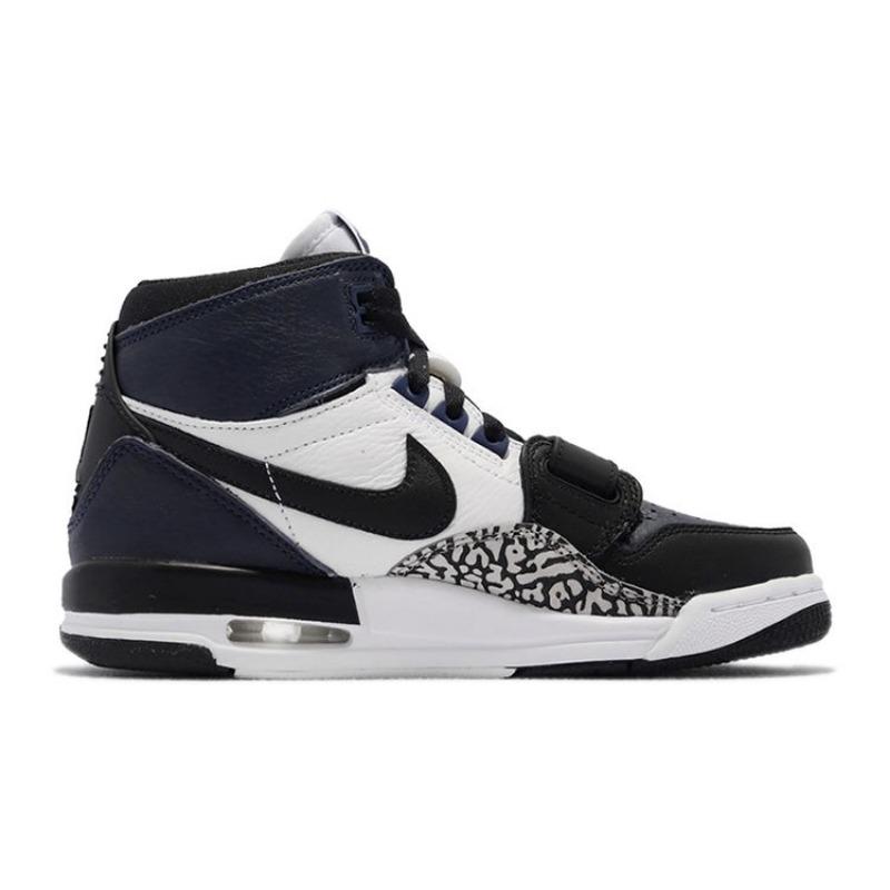 Jordan Scarpe da basket high-top Legacy 312 nero/blu/bianco unisex GS pelle sintetica DO7442-401