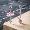 Premium Stainless Steel Navel Ring Hypoallergenic Sparkling Zircon Belly Button Piercing for Party