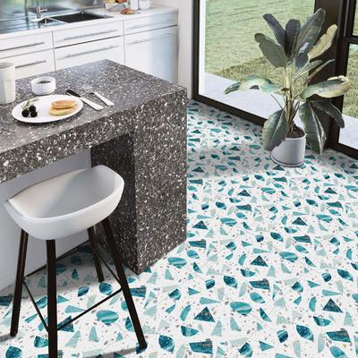 Meiji Floor Sticker Self-Adhesive Living Room Floor Beautification Pvc Tile Terrazzo Texture Non-Slip Decorative Floor Sticker Waterproof