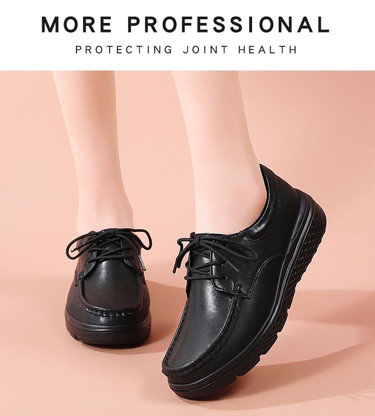 2023 Women's Soft Sole Lightweight Nurse Shoes - Comfortable, Breathable, Flat Casuals In White & Black.