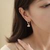 High Quality 14K Real Gold Plated Copper Hoop Earrings For Women Genuine Freshwater Pearl Tassel Strand Wedding Party Jewelry