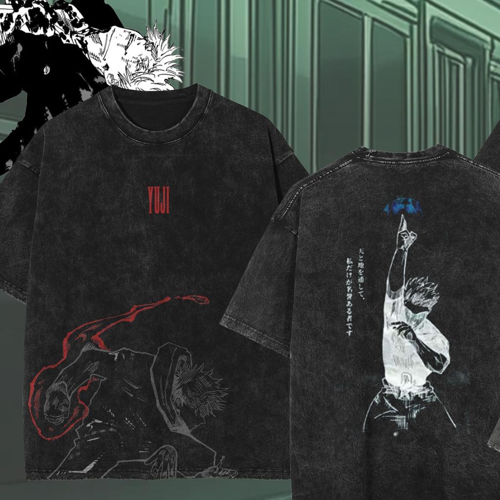 Gojo Satoru Jujutsu Kaisen Pánské Dámské Tričko Prané Bavlněné Tričko Oblečení Léto Krátký Rukáv Nadměrná Trička Streetwear