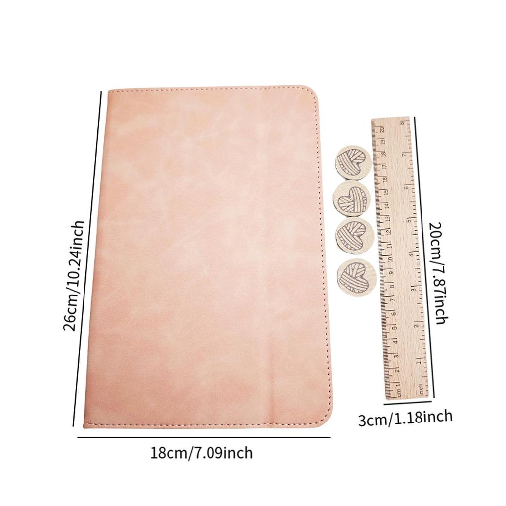 Crochet Knitting Progress Keeper Foldable Pattern Holder with Ruler for Hobby Knitting Accessories and Supplies